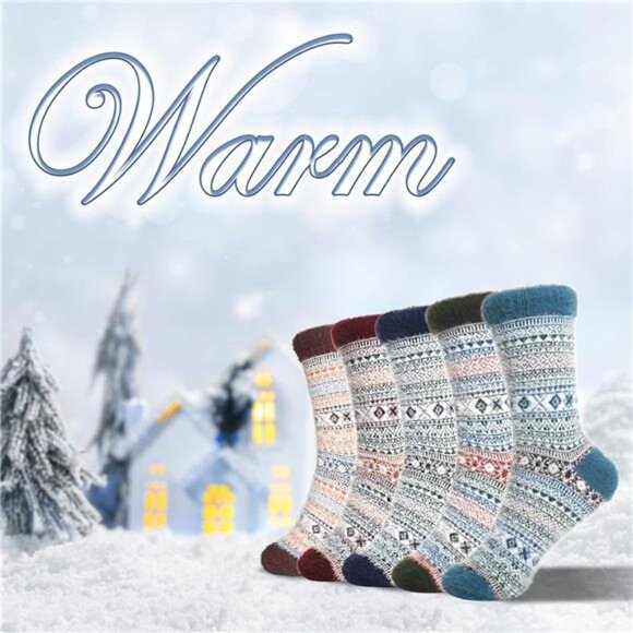 New 5 Pairs Fuzzy Soft Cozy Comfortable Socks for Women, Casual Sleep Comfy Sock - Picture 4 of 6